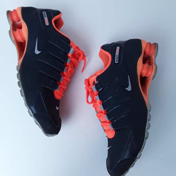 blue and orange nike shox